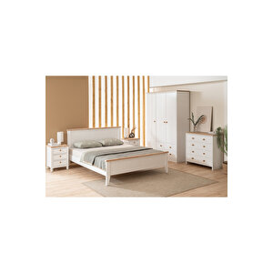 Uren Modern Beyaz Çift Kişilik Karyola 160x200 cm