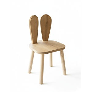 Montessori Çocuk Bunny 1 Adet Kahverengi Sandalye Açık Kahverengi