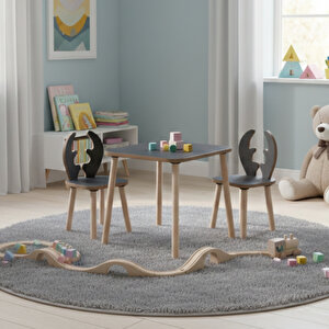 Montessori Çocuk Deer 1 Adet Antrasit Sandalye