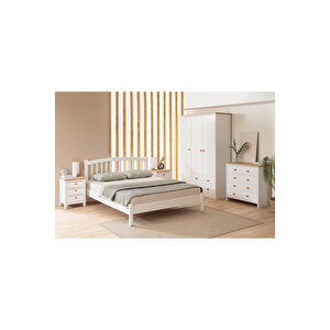 Kuzey Çocuk Ve Genç Odası Beyaz Karyola 90x190 cm