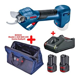Pro Pruner 12 V 2 Ah Çift Akülü Dal Budama Makası + Bosch Taşıma Çantası