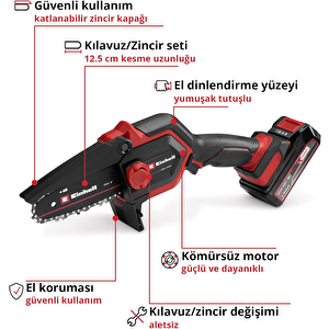 Einhell Ge-ps 18/15 Li Bag Kit  2,5 Ah Akülü Bez Çantalı Dal Budama Testeresi - 4600043