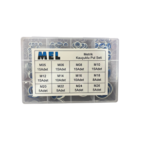 Mel 123 Parça Metrik Ölçülü Oringli Pul Seti
