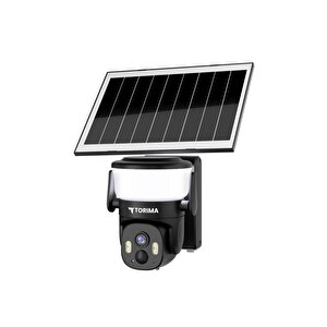 Güvenlik Kamerası Şarjlı Duvar Lambası Görünümlü Akıllı Ip Güneş Enerjili Dış Mekan Kamerası Cmr30 Siyah