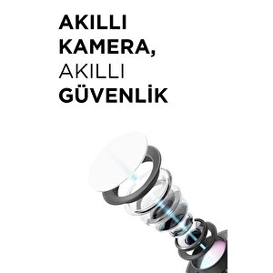 Güvenlik Kamerası Şarjlı Duvar Lambası Görünümlü Akıllı Ip Güneş Enerjili Dış Mekan Kamerası Cmr30 Siyah