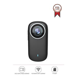 Aksiyon Kamerası 4k Manyetik Giyilebilir Cmr38 Siyah