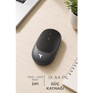 Mouse Çift Modlu Sessiz Kablosuz Fare Tm16 Gri