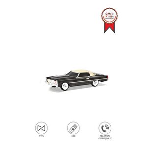 Bluetooth Hoparlör Retro Klasik Araba Tasarımlı 10w Fm Usb Tws  Speaker D83 Siyah