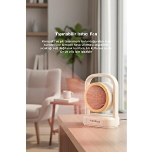 Mini Isıtıcı Fan Taşınabilir Sessiz Hızlı Isıtma 500w Kompakt Isıtıcı Torima Ht100 Bej