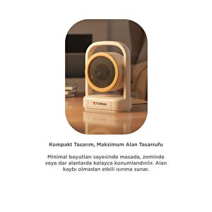 Mini Isıtıcı Fan Taşınabilir Sessiz Hızlı Isıtma 500w Kompakt Isıtıcı Torima Ht100 Bej