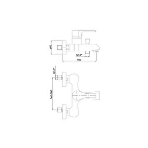 Mbb55 Solus Mix Banyo Bataryası