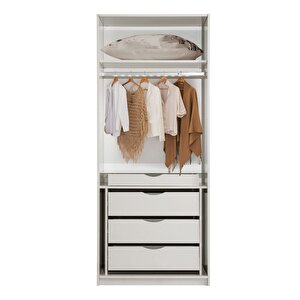 Blesk Gardırop, More 2 Kapaklı Çekmeceli Dolap - Reflekte Kapaklı