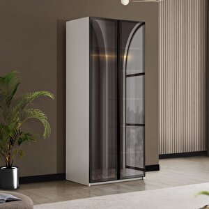 Blesk Gardırop, More 2 Kapaklı Raflı Dolap - Reflekte Kapaklı