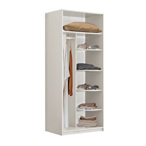 Blesk Gardırop, More 2 Kapaklı Raflı Dolap - Reflekte Kapaklı