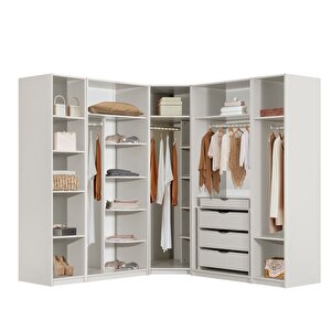 Blesk Gardırop, More Giyinme Odası Dolap Takımı - Reflekte Kapaklı