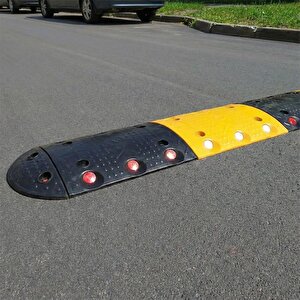 6,5 Metre Oval Plastik Hız Kesici Set | Modüler Yol Kasisi Çözümü 2183 Oksit Sarı