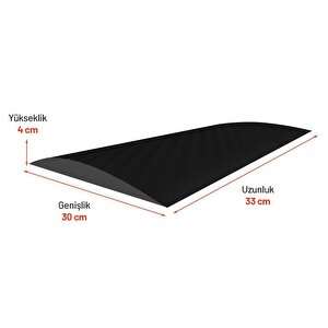 Oval Hız Kesici Gövde 30 × 33 × 4 Cm | Yol Kasisi Ana Bileşeni 9103 Siyah