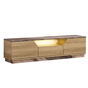 Blesk Tv Ünitesi, 160 Cm Yaman Ledli Tv Sehpası Kapaklı Ünite