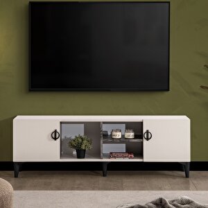 Blesk Tv Ünitesi, 150 Cm Petek Tv Sehpası Kapaklı Ünite