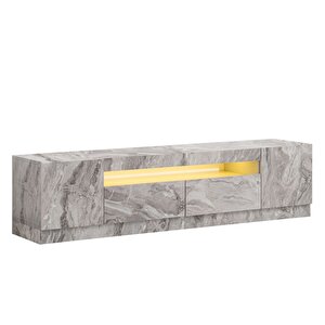 Blesk Tv Ünitesi, 180 Cm Ege Ledli Tv Sehpası Kapaklı Ünite