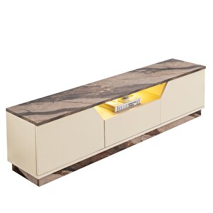 Blesk Tv Ünitesi, 160 Cm Liva Ledli Tv Sehpası Kapaklı Ünite