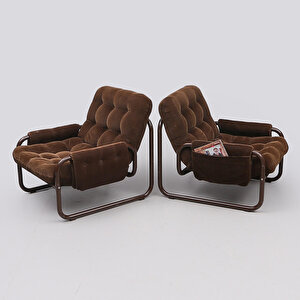 Scks-082 Atlas Retro Lounge Tekli Koltuk Metal Ayaklı Yumuşak Oturum Berjer