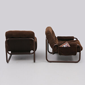 Scks-082 Atlas Retro Lounge Tekli Koltuk Metal Ayaklı Yumuşak Oturum Berjer