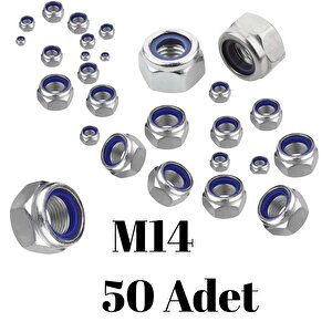 Fiber Somun M14 – Din 985 –  50'li Paket Contalı Gevşemez Somun