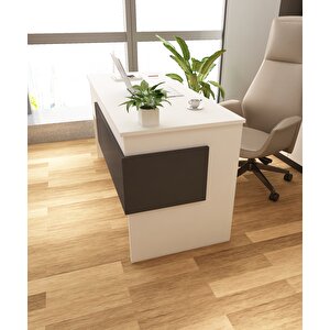 Karen Çalışma Ofis Masası | Beyaz-Antrasit Beyaz-Safirmeşe