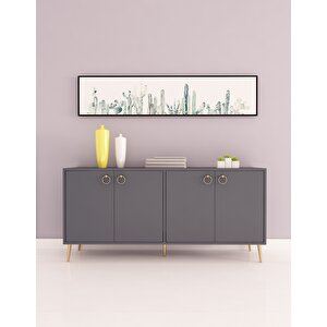 Lara 160 Cm Konsol Antrasit-Antrasit Antrasit