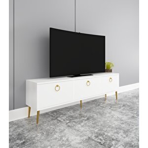 Maxi 150 Cm Tv Sehpası Beyaz Beyaz