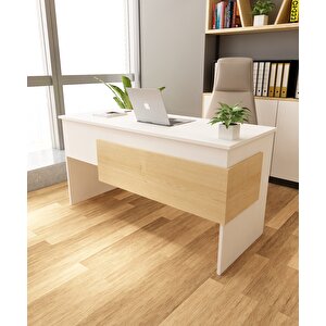 Karen Çalışma Ofis Masası | Beyaz-Safirmeşe Antrasit