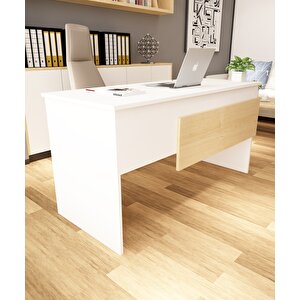 Karen Çalışma Ofis Masası | Beyaz-Safirmeşe