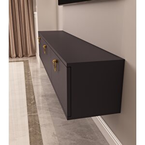 Max 150 Cm Duvara Monte Tv Sehpası Antrasit Antrasit