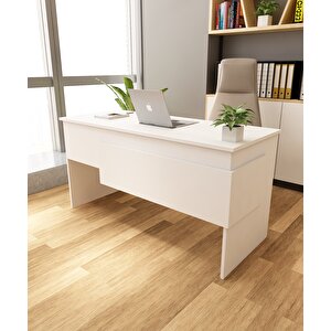Karen Çalışma Ofis Masası | Beyaz-Beyaz Beyaz