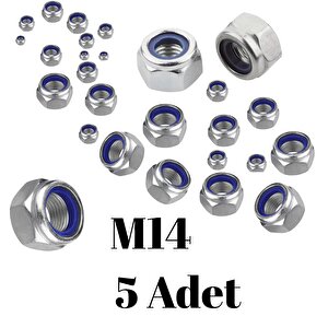 Fiber Somun M14 – Din 985 –  5'li Paket Contalı Gevşemez Somun