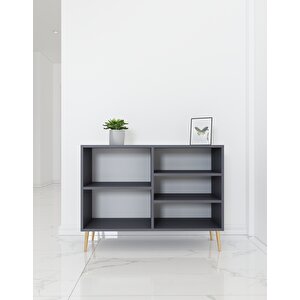 İnci 100 Cm Konsol, Çok Amaçlı Dolap Antrasit Antrasit