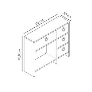 Loren Kapaklı, Raflı Dresuar Antrasit