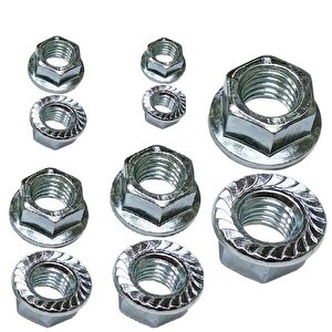 Flanşlı Somun Metrik 6mm 100 Adet Pullu Somun