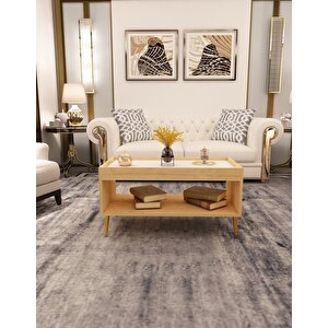 Sahra Raflı Orta Sehpa Beyaz-Safirmeşe Beyaz-Safirmeşe