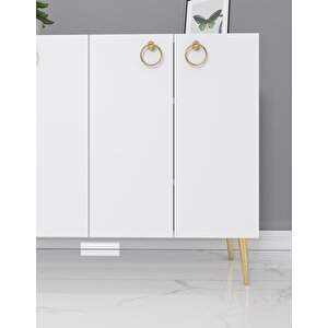 İnci 100 Cm Konsol, Çok Amaçlı Dolap Beyaz