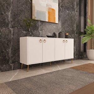 Lara 160 Cm Konsol Beyaz-Beyaz Beyaz