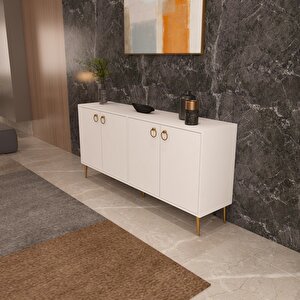 Lara 160 Cm Konsol Beyaz-Beyaz Beyaz