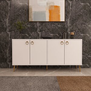 Lara 160 Cm Konsol Beyaz-Beyaz Beyaz