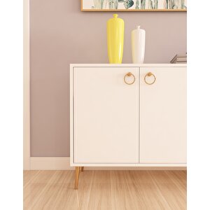 Lara 160 Cm Konsol Beyaz-Beyaz