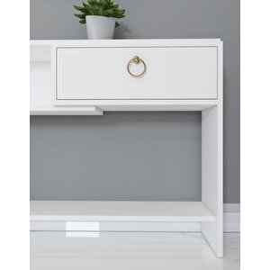 Nova Kapaklı, Raflı Dresuar Beyaz-Beyaz Beyaz-Beyaz