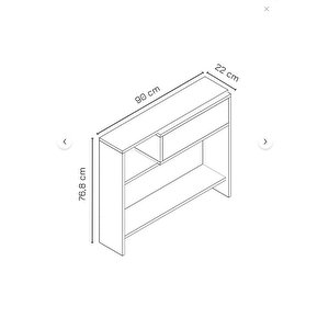 Nova Kapaklı, Raflı Dresuar Beyaz-Beyaz