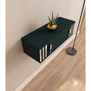 Lena 70cm Duvara Monte , Kapaklı, Modern Dresuar Antrasit-Gümüş Antrasit Gümüş