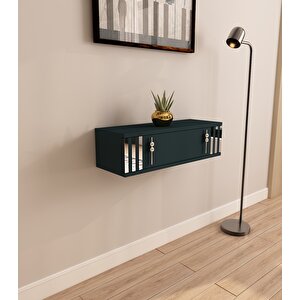 Lena 70cm Duvara Monte , Kapaklı, Modern Dresuar Antrasit-Gümüş