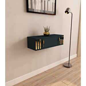 Lena 70cm Duvara Monte , Kapaklı, Modern Dresuar Antrasit-Altın Antrasit